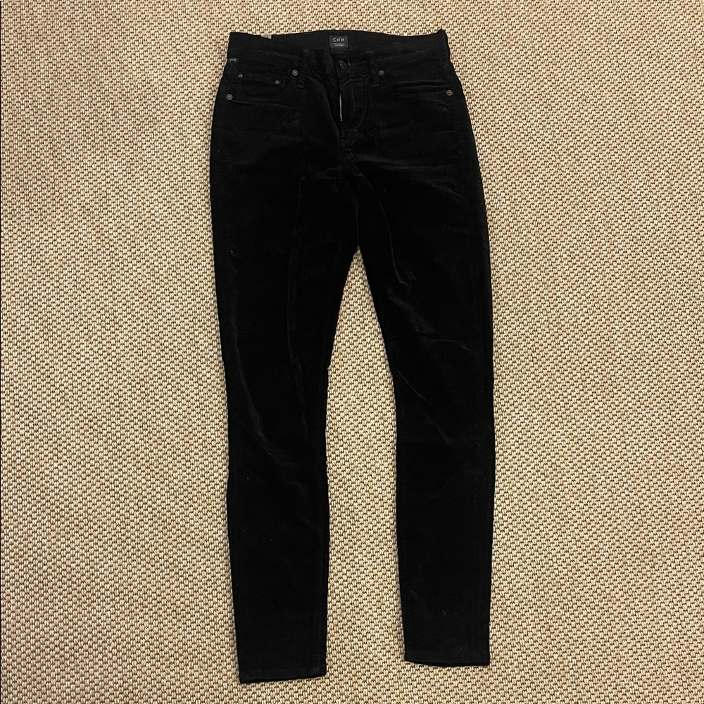 Citizens Of Humanity Rocket High Rise Skinny Velvet Jeans - Black